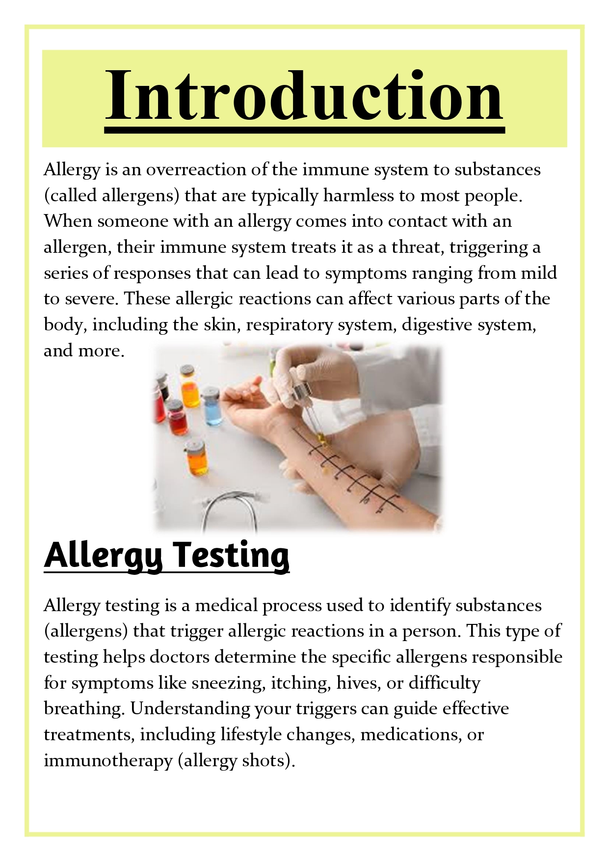 Introduction to Allergy Testing Assignment - Image 6