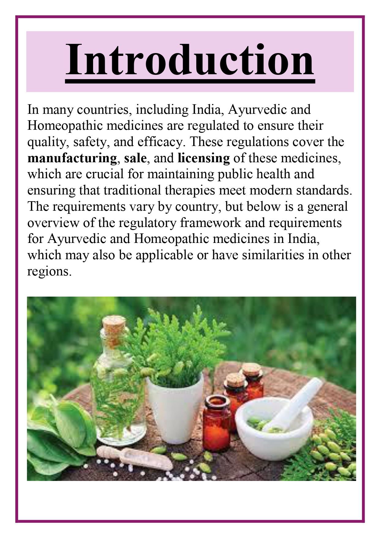 Requirements for Ayurvedic, Homeopathic manufacturing, sale, and licensing requirements Assignment - Image 6