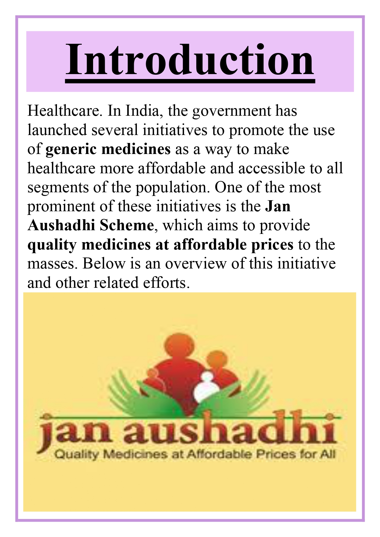 Jan Aushadhi and other Generic Medicine initiatives in India Assignment - Image 6