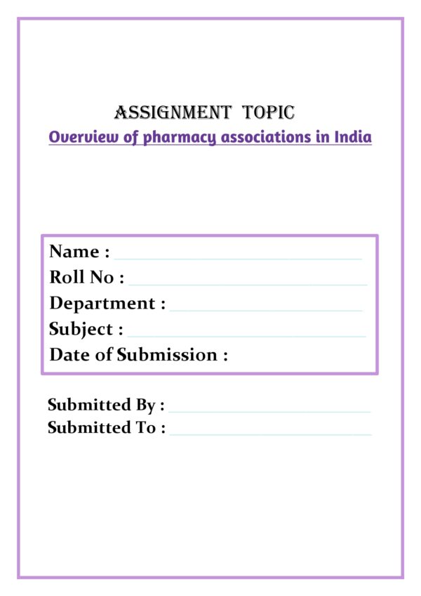 Overview of pharmacy associations in India Assignment - Image 4