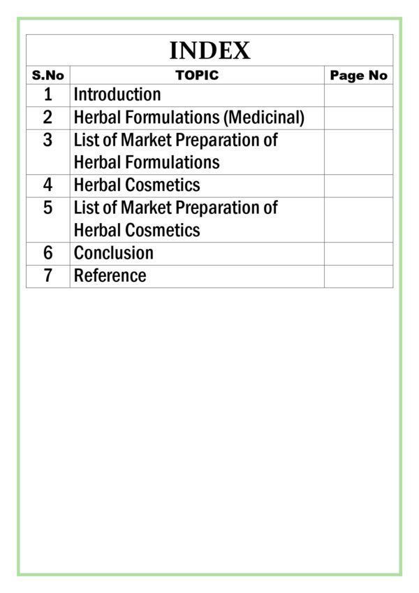 Market preparations of various herbal formulations and herbal cosmetics, indications, and their labelling requirements Assignment - Image 5