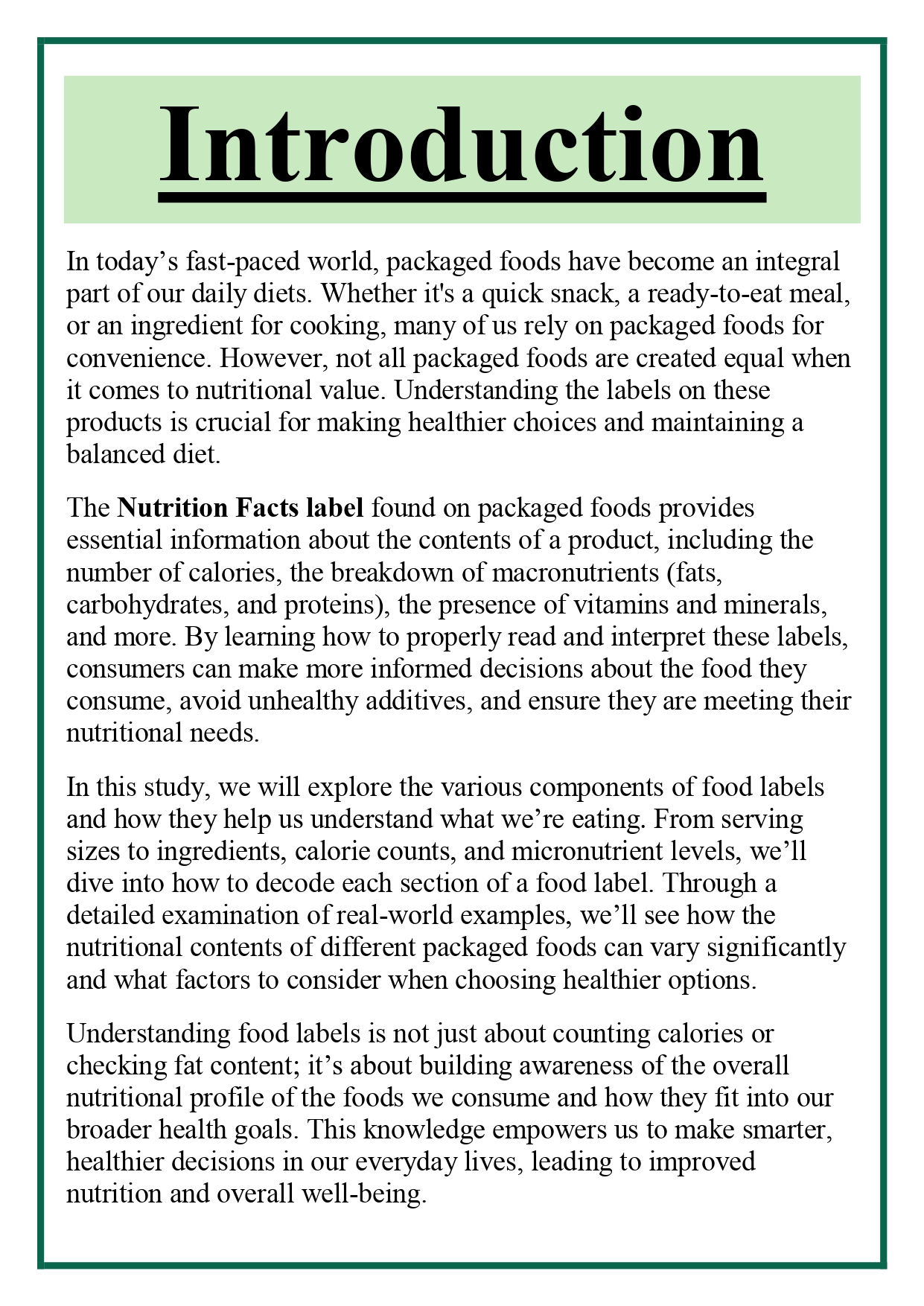 Study the labels of various packed foods to understand their nutritional contents Assignment - Image 6