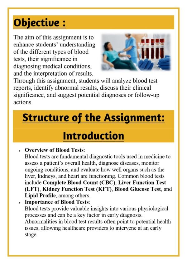 The students shall be asked to submit written assignments on Various ...