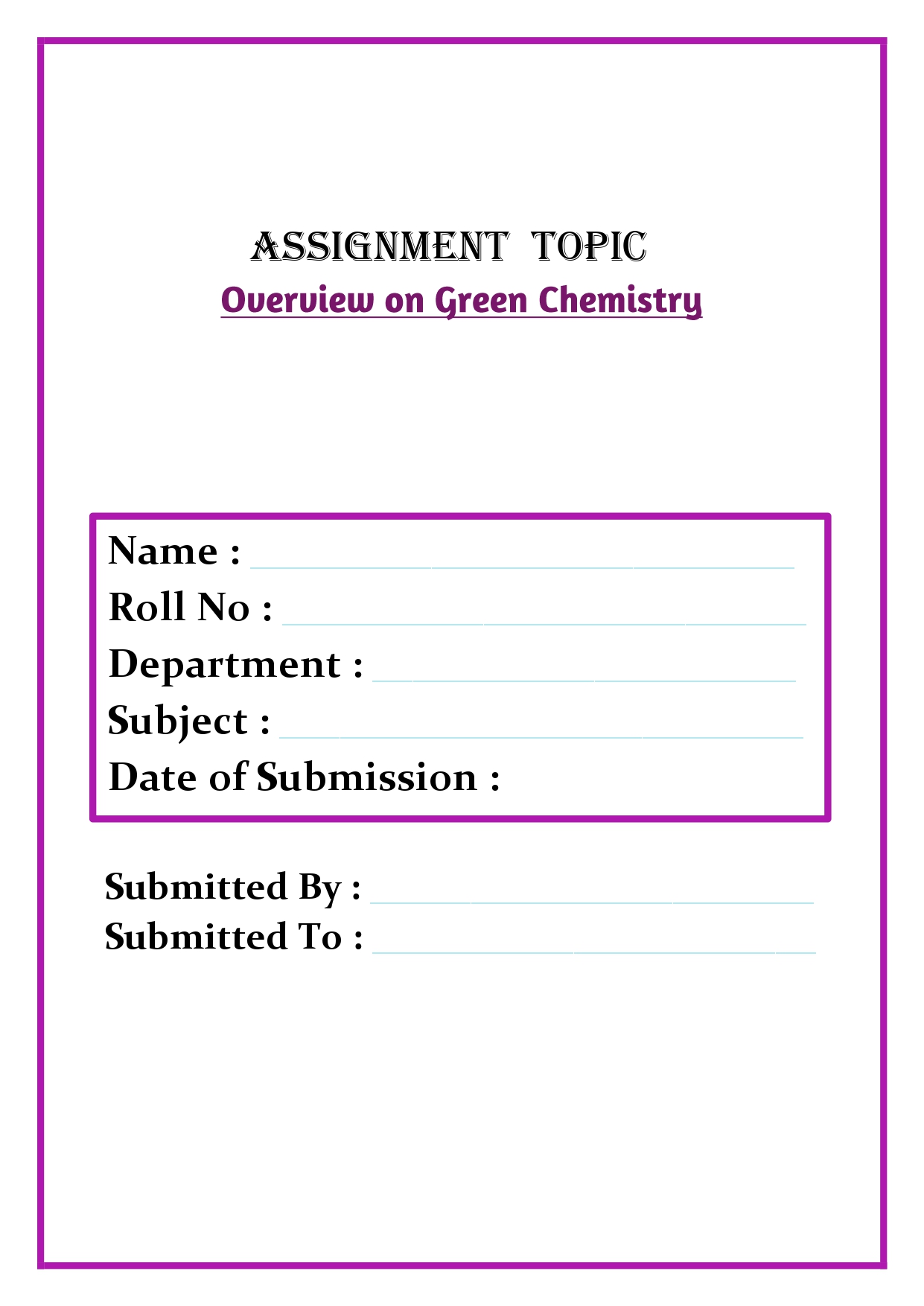Overview on Green Chemistry Assignment - Image 4