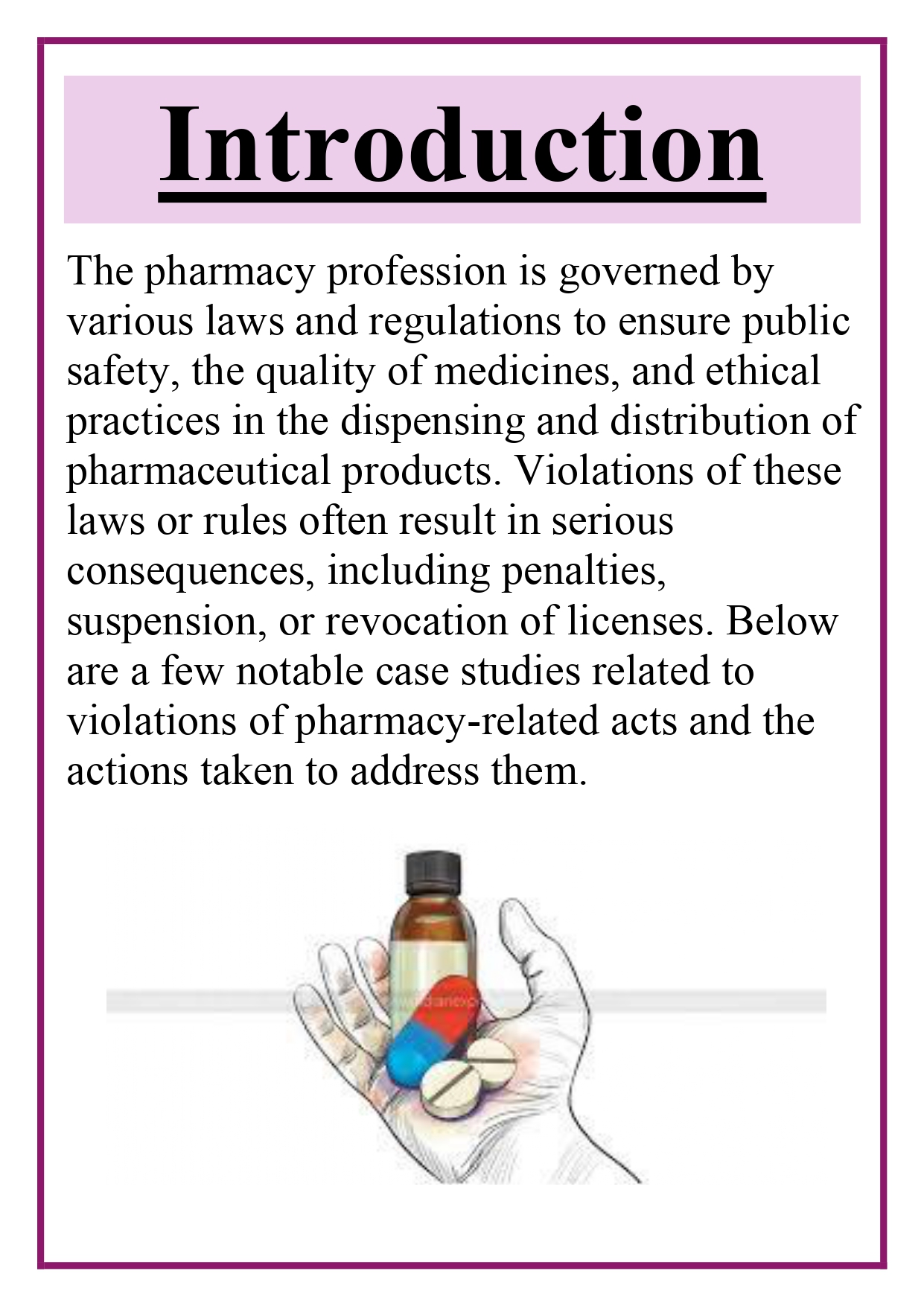 Case studies – actions taken on violation of any act / rule related to pharmacy Assignment - Image 6