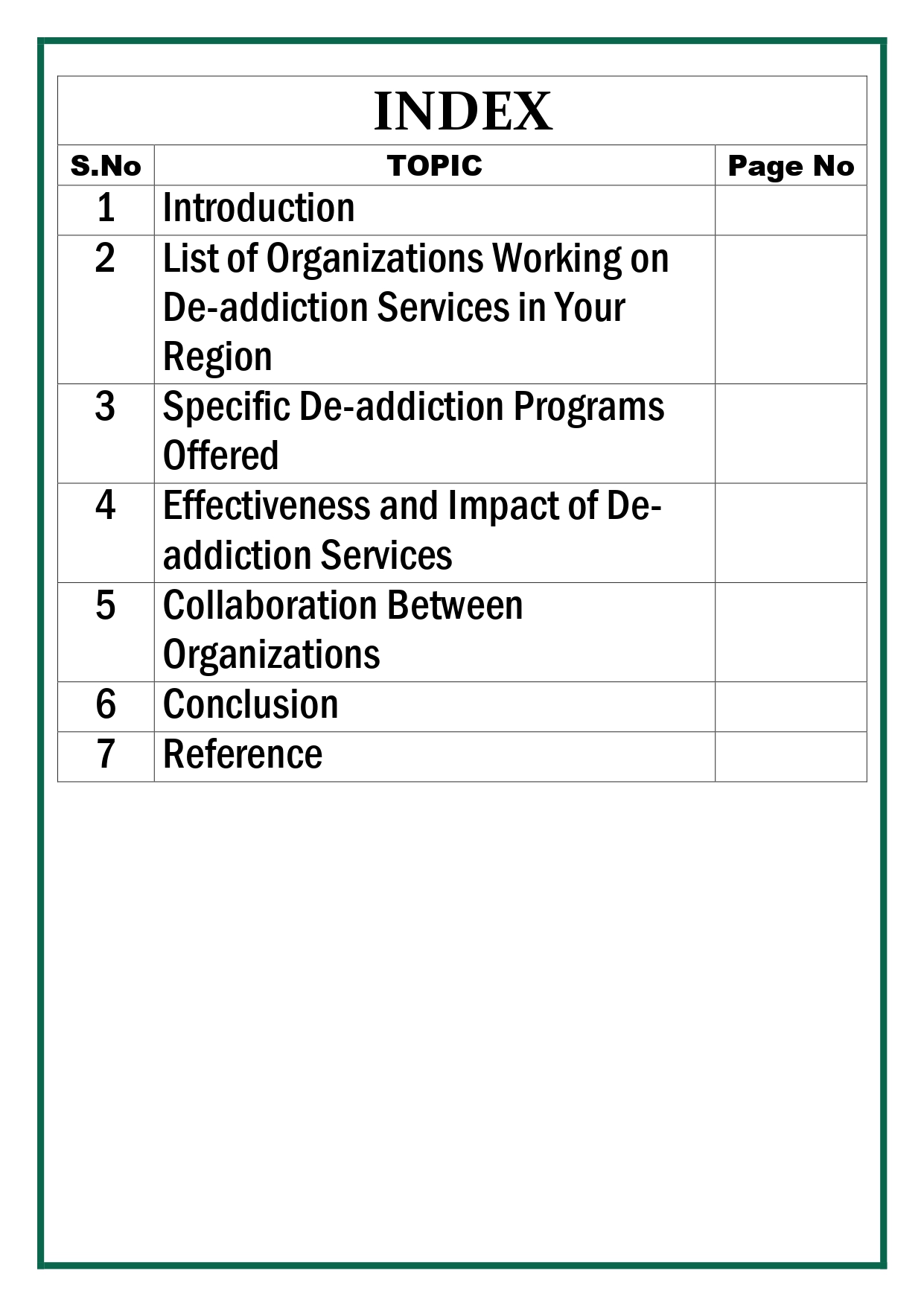 Information about the organizations working on de-addiction services in the region (city / district, etc.) Assignment - Image 5