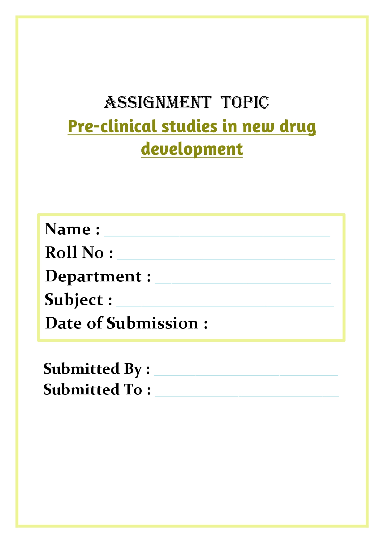 Pre-clinical studies in new drug development Assignment - Image 4