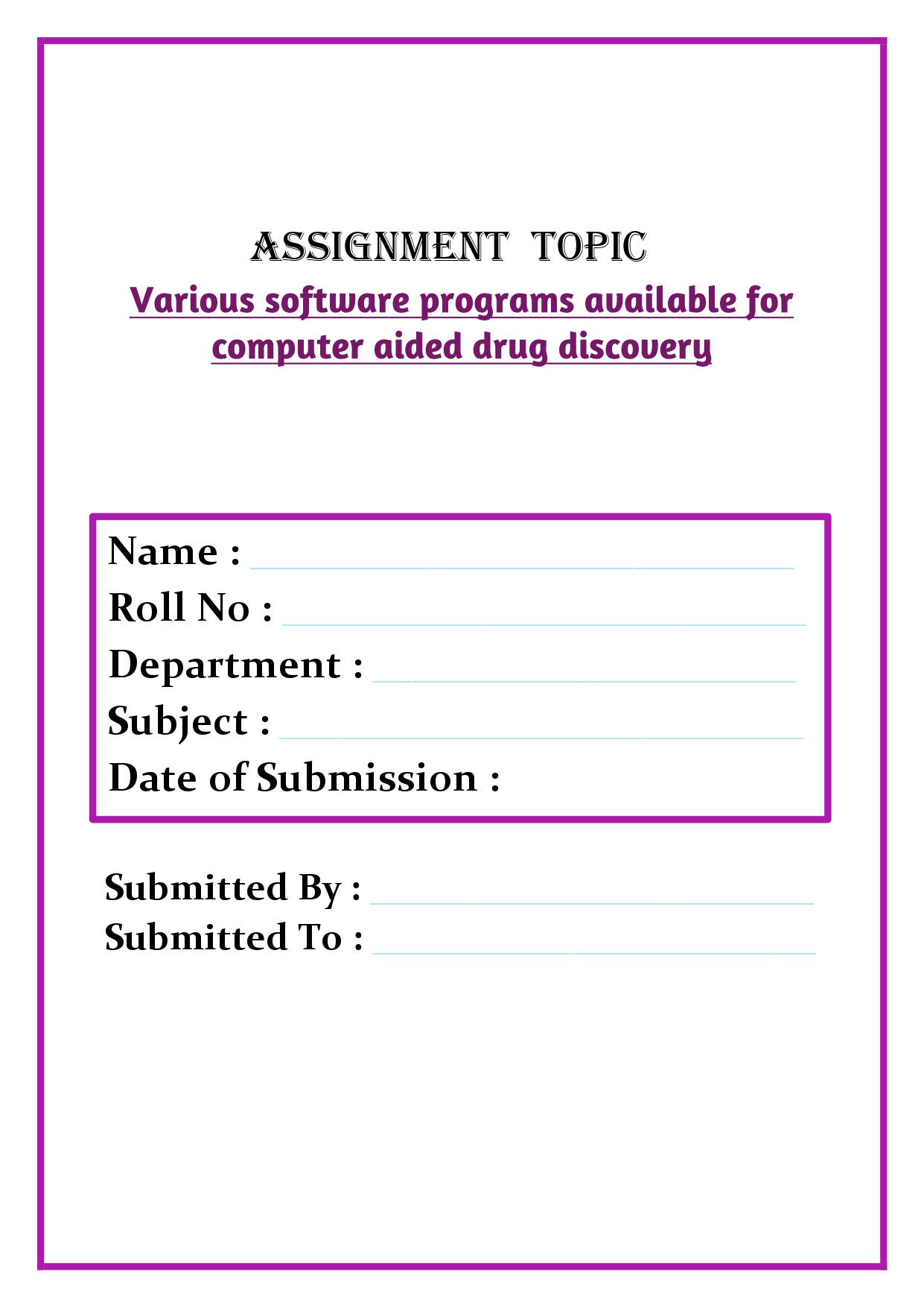 Various software programs available for computer aided drug discovery Assignment - Image 4