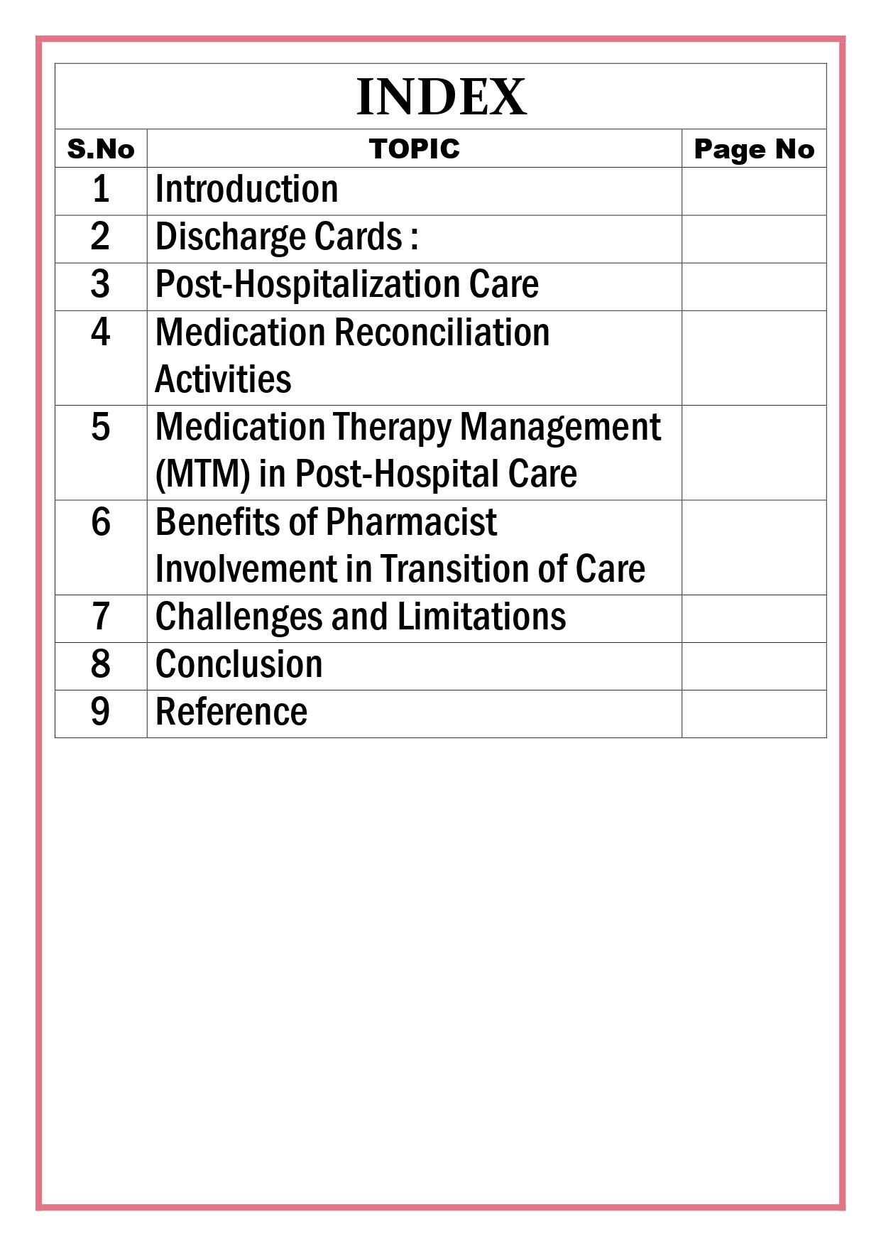 Role of Pharmacists in Transition of Care: Discharge cards, post hospitalization care, medicine reconciliation activities in developed countries Assignment - Image 5