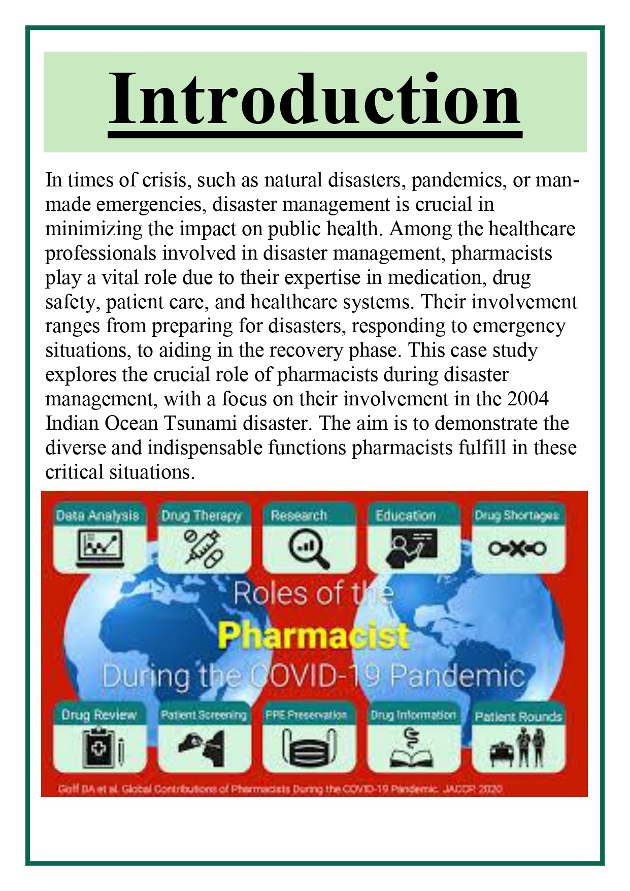 Role of a pharmacist in disaster management – A case study Assignment - Image 6