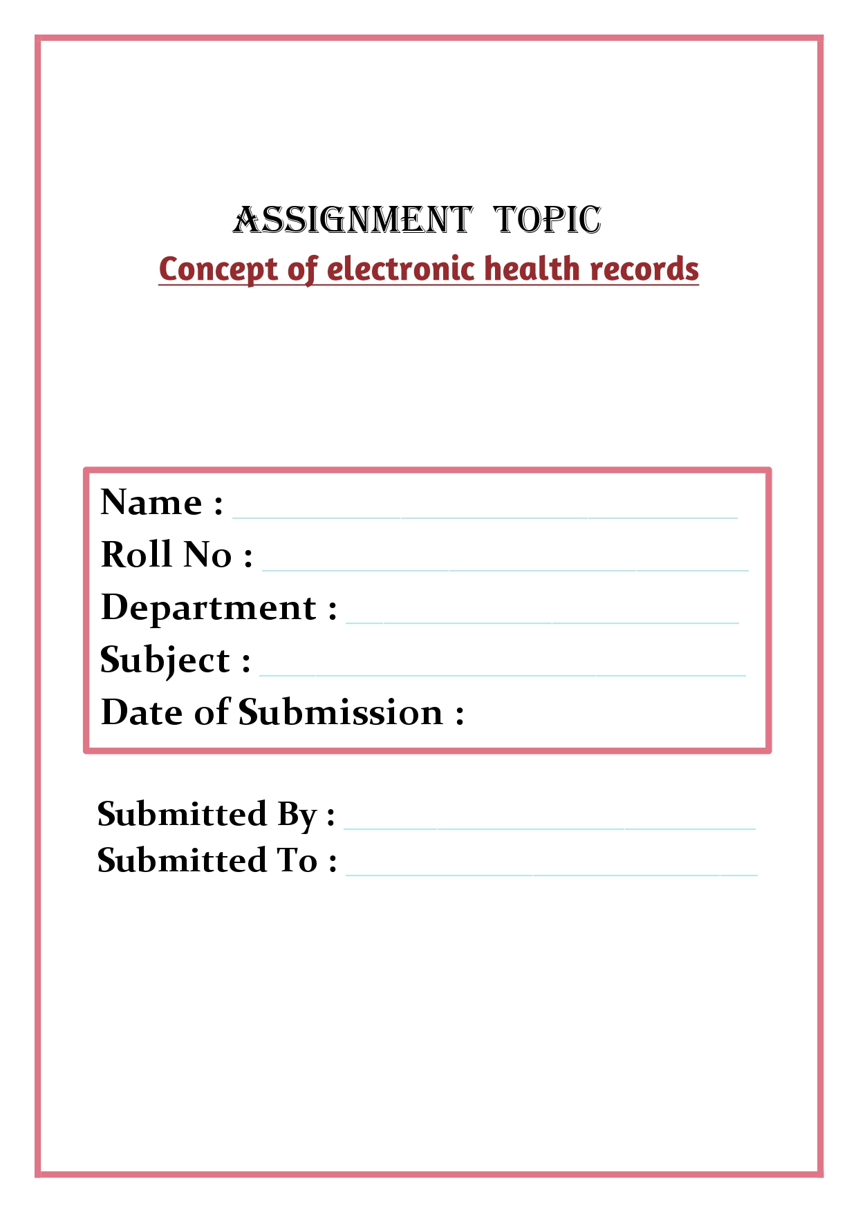 Concept of electronic health records Assignment - Image 4