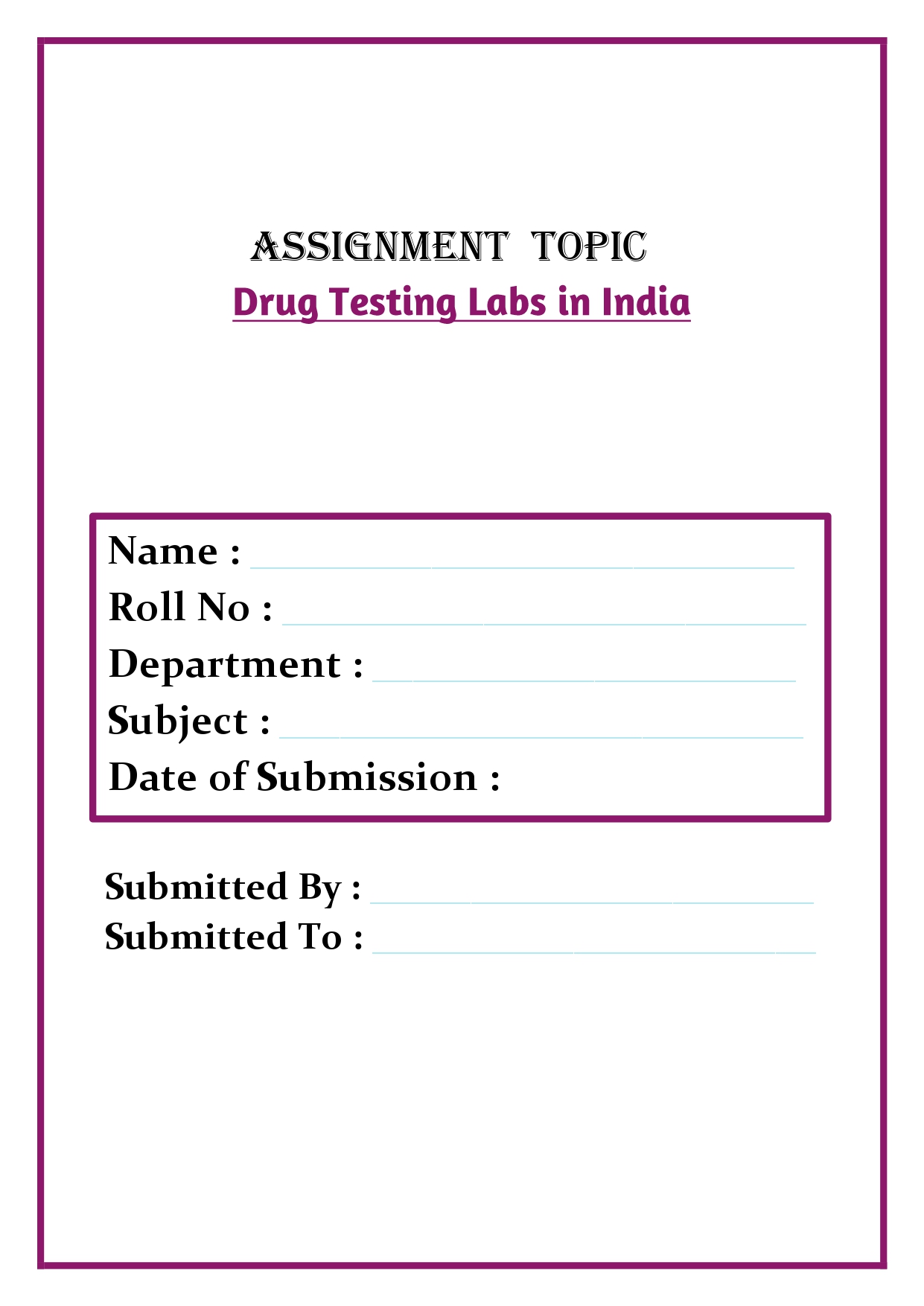 Drug Testing Labs in India Assignment - Image 4