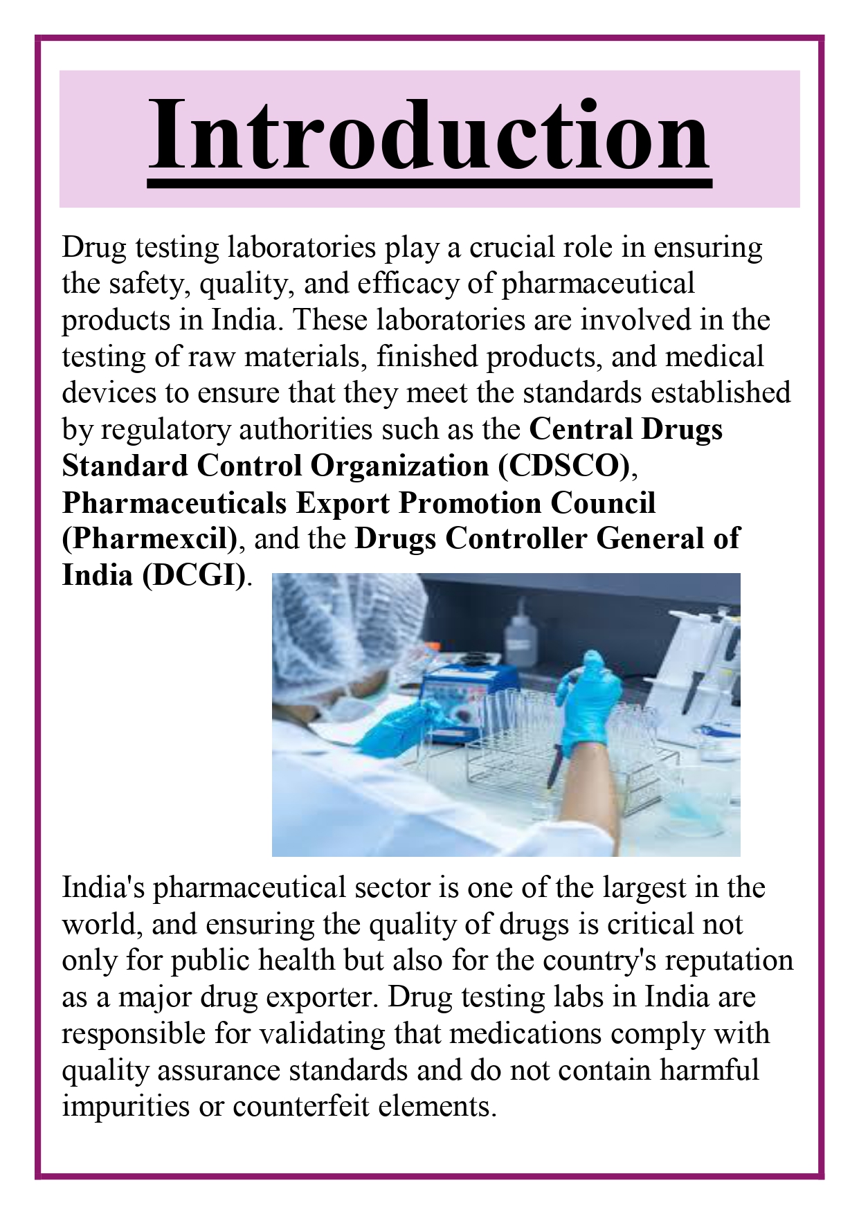 Drug Testing Labs in India Assignment - Image 6