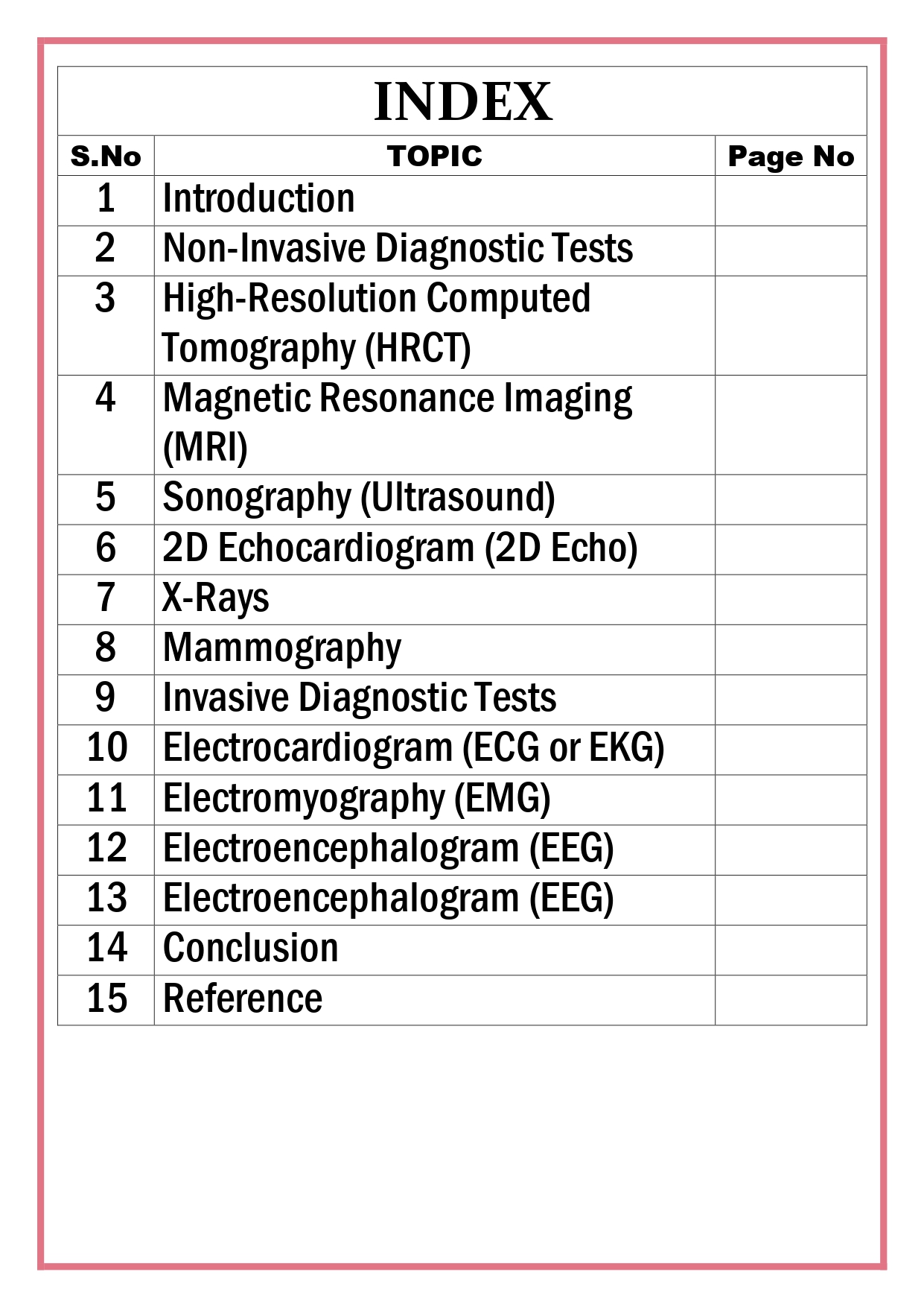 Invasive and Non-invasive diagnostic tests - HRCT, MRI, Sonography, 2D ECHO, X-rays, Mammography, ECG, EMG, EEG Assignment - Image 5