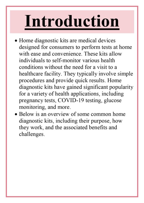 Home Diagnostic Kits - Pregnancy Test, COVID testing etc  Assignment - Image 6