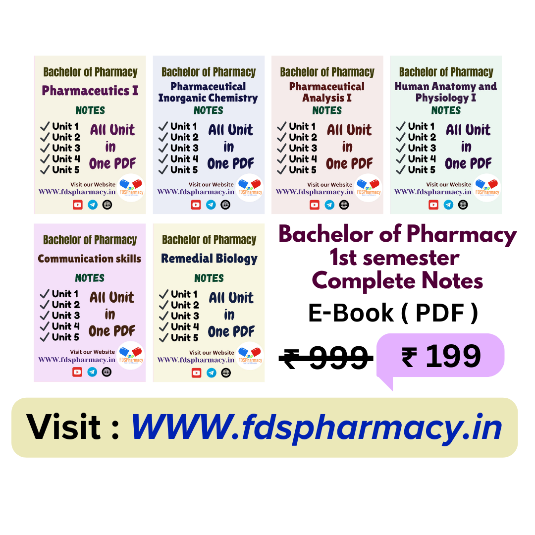 B.Pharmacy 1st Semester Notes