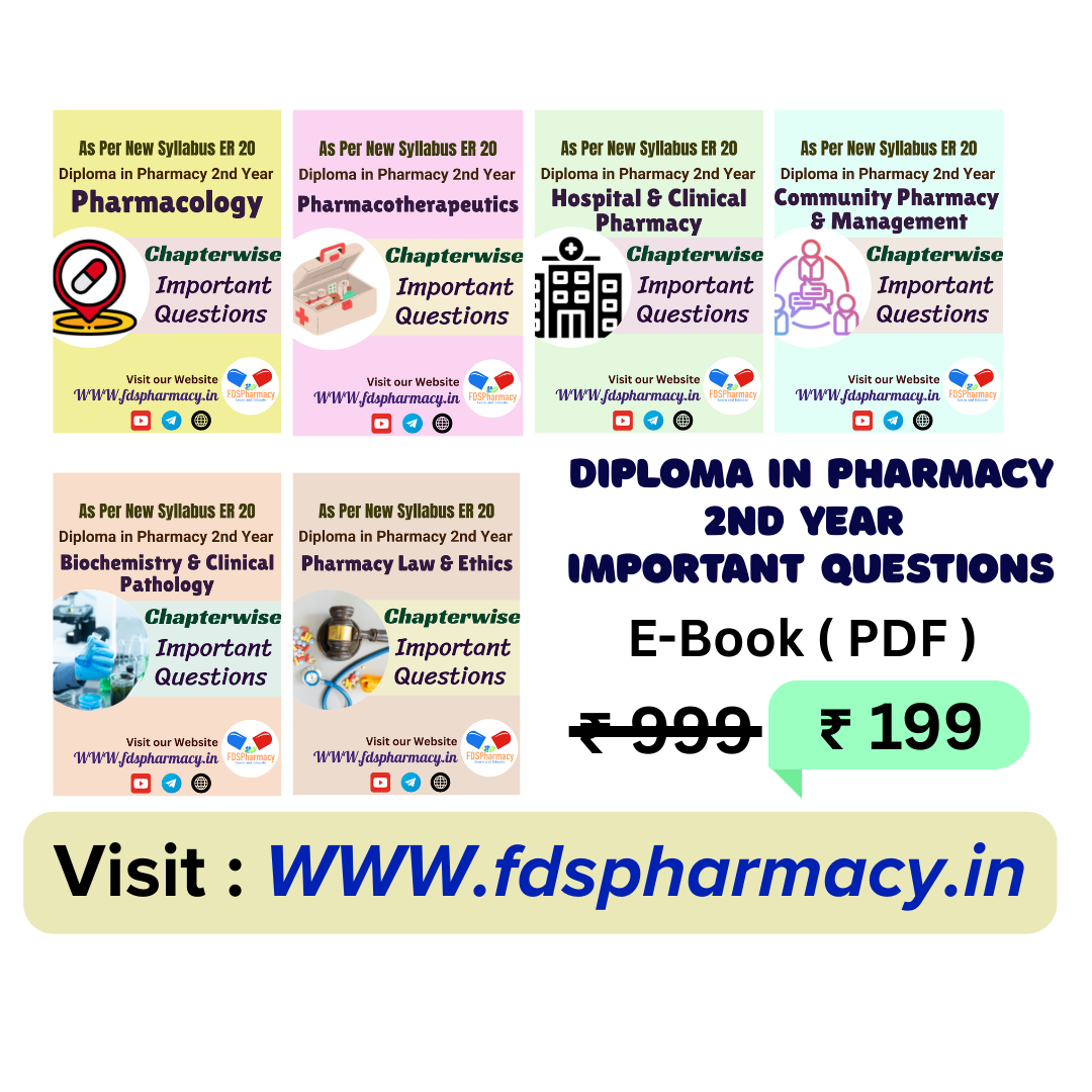D.Pharmacy 2nd Year Important Questions