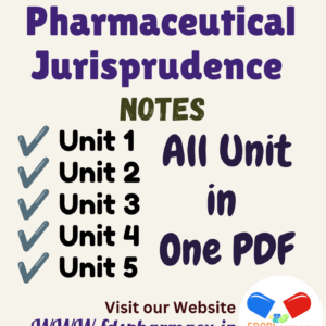 Pharmaceutical Jurisprudence All Unit Notes