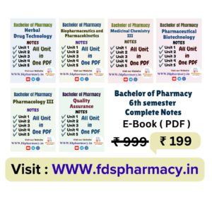 B.Pharmacy 6th Semester Notes