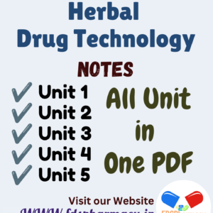 Herbal Drug Technology All Unit Notes